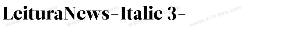LeituraNews-Italic 3字体转换